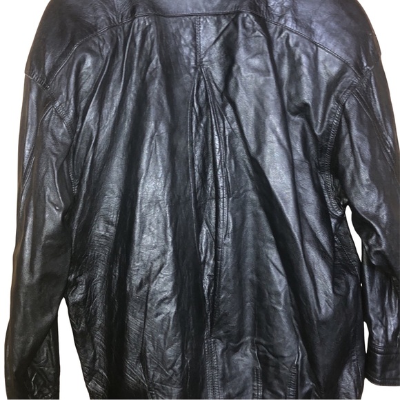 Y2K Vintage Wilson Leather Coat puff 80-90s style - Picture 3 of 10